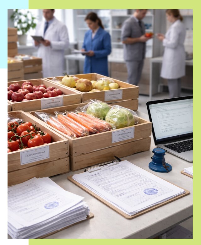 Сертификация овощей и фруктов в Березниках от 8754 р. | Алешин-Брз