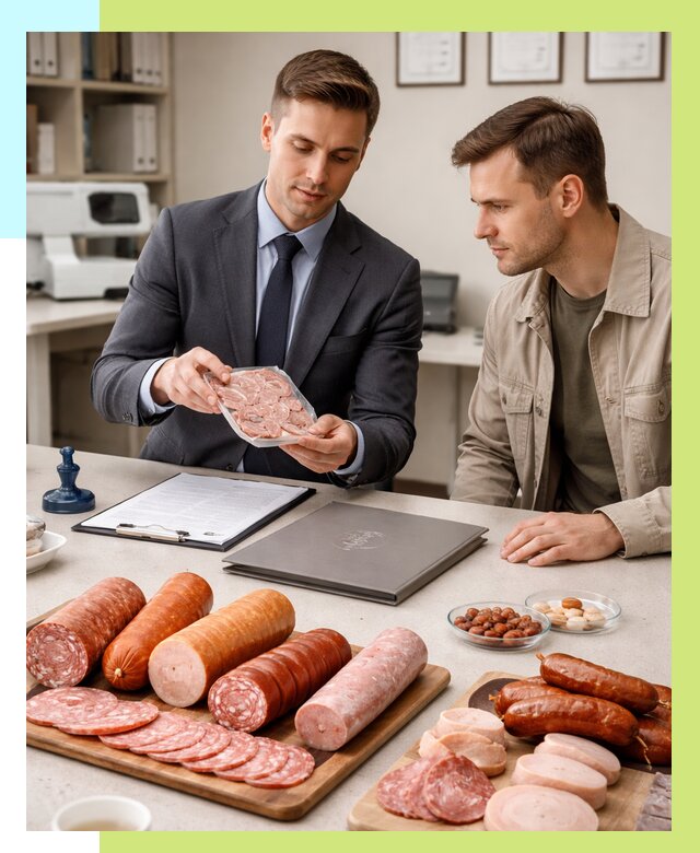 Сертификация колбасных изделий в Березниках от 7724 р. | Алешин-Брз