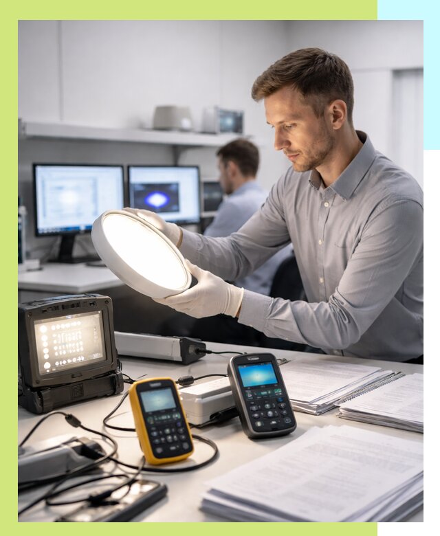 Сертификация светильников в Березниках: испытания и оформление