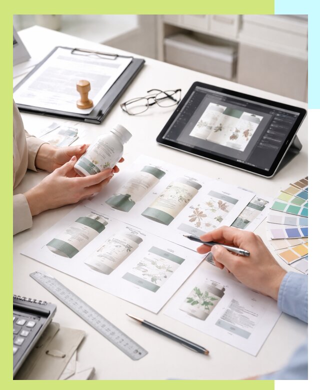 Профессиональная разработка дизайна и текста этикетки продукции в Березниках